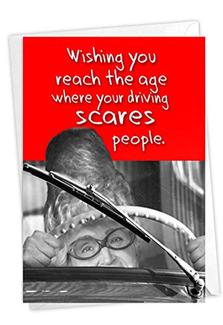 NobleWorks Funny Womens Birthday Card Old Lady Bday Humor Grandma or Mom Card for Birthdays Scary Driver C3634BDG NobleWorks Funny Womens Birthday Card Old Lady Bday Humor Grandma or Mom Card for Birthdays Scary Driver C3634BDG
