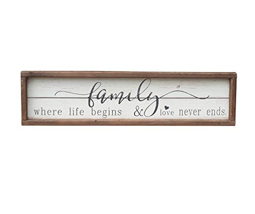 Wood Framed Wall Sign Family Decor with Quotes Family Where Life Begins Love Never Ends Farmhouse Wooden Wall Art Sign Plaque Wood Framed Wall Sign Family Decor with Quotes Family Where Life Begins Love Never Ends Farmhouse Wooden Wall Art Sign Plaque