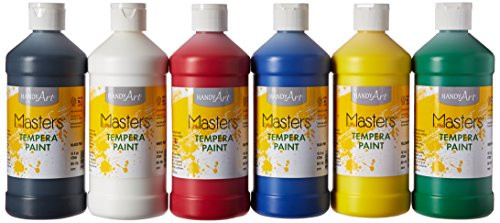 Handy Art Little Masters Tempera Paints Set, 16 oz, Pack of 6 .