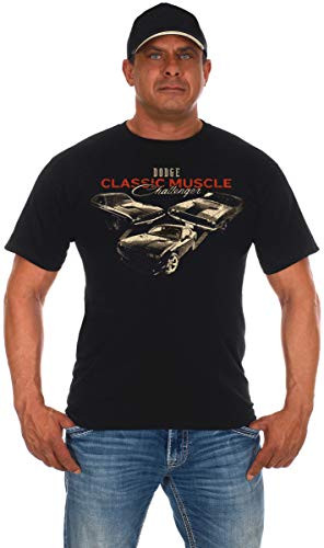 JH DESIGN GROUP Mens Dodge Challenger TShirt Classic Muscle Short Sleeve Shirt XLarge Black