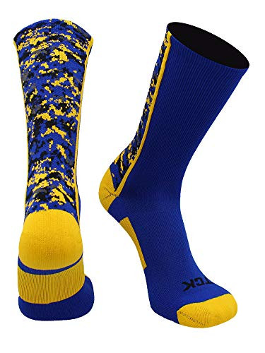 TCK Digital Camo Crew Socks RoyalGold Small