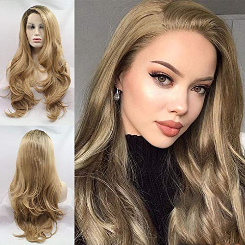 Karissa Hair Blonde Synthetic Lace Front Wigs for Women Synthetic Ombre Hair Long Body Wave Lace Wigs with Baby Hair Side Part Glueless Heat Resistant Fiber Hair Wig for Cosplay Party Use 24inches Karissa Hair Blonde Synthetic Lace Front Wigs for Women Synthetic Ombre Hair Long Body Wave Lace Wigs with Baby Hair Side Part Glueless Heat Resistant Fiber Hair Wig for Cosplay Party Use 24inches