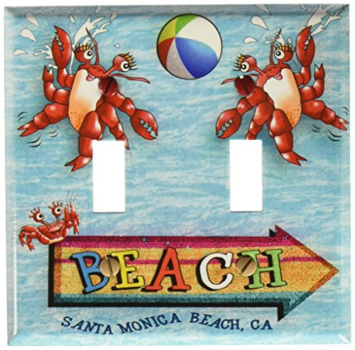 Art Plates - Santa Monica Beach Switch Plate - Double Toggle