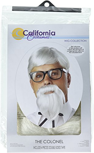 California Costumes The Colonel Wig And Moustache White One Size