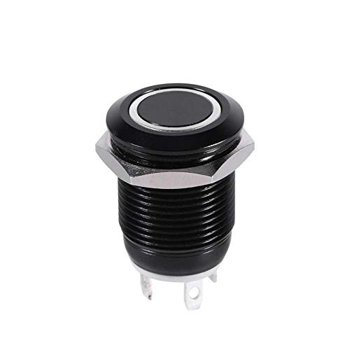 12mm Momentary Push Button Switch 12v LED Light Car Switch Metal Momentary Push Switch On Off LatchingWhite LED Light