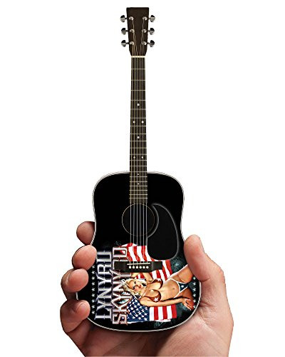 Iconic Concepts Iconic Lynyrd Skynryd Girl With Flag Image Mini Acoustic Guitar Replica 2ML025006