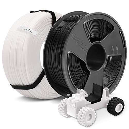 3D Printer PLA Filament 175 SUNLU 2KG PLA 175mm of MasterSpool Fit FDM 3D Printer 1KG Spool Pack of 2 Dimensional Accuracy  002 mm PLA BlackWhite