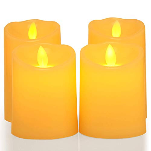 Flameless Votive Candles 4Pcs Flickering Candles Electric Tea Lights Candles Battery Operated LED Tealight Candles for Wedding Halloween Christmas Party Flameless Votive Candles 4Pcs Flickering Candles Electric Tea Lights Candles Battery Operated LED Tealight Candles for Wedding Halloween Christmas Party