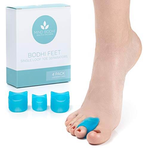 Mind Bodhi Toe Separators 4Pack Small and Large to Cushion The Big Toe and Prevent it from Drifting Inwards Toe Spacers Toe Spreader Toe Straightener Bunion Corrector Toe Stretcher Blue Mind Bodhi Toe Separators 4Pack Small and Large to Cushion The Big Toe and Prevent it from Drifting Inwards Toe Spacers Toe Spreader Toe Straightener Bunion Corrector Toe Stretcher Blue