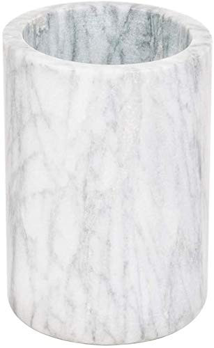 Kota Japan White Marble Stone Wine Champagne Bottle Chiller Cooler  7 X 5 Works Great as Elegant Utensil Holder