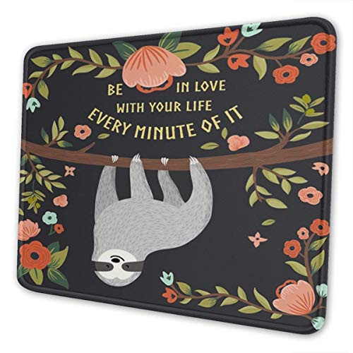 Baby Sloth Rectangle Mouse Pad  NonSlip Rubber Mousepad Office Accessories Desk Decor Mouse Pads for Computers Laptop Cute Baby Sloth On The Tree Personality Desings Gaming Mouse Pad 79 x 95 Inch