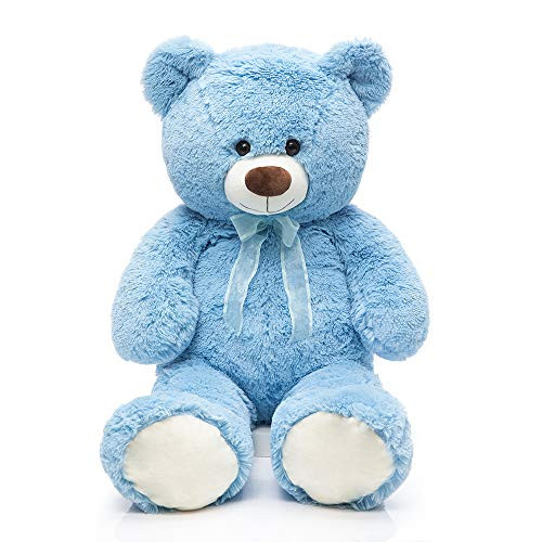 Toys Studio 36 inch Big Teddy Bear Cute Giant Stuffed Animals Soft Plush Bear for Girlfriend Kids Blue