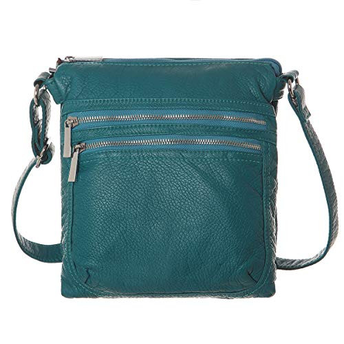 Crossbody Bag for Women?HAIDEXI Medium Ultra Soft Multi Pockets Shoulder Bag Corssbody Purse for Women Peacock Blue