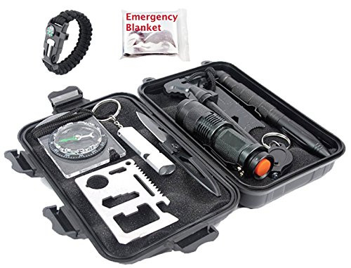 Emergency Survival Kit 12 in 1, Professional Survival Tools Outdoor Survival Gear for Hiking Climbing Camping Hunting Emergency Survival Kit 12 in 1, Professional Survival Tools Outdoor Survival Gear for Hiking Climbing Camping Hunting