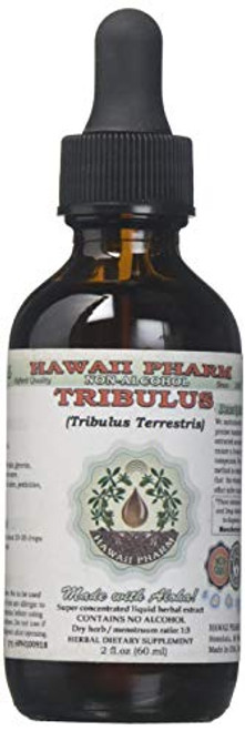 Tribulus AlcoholFREE Liquid Extract Tribulus Tribulus Terrestris Dried Fruit Glycerite Natural Herbal Supplement Hawaii Pharm USA 2 floz