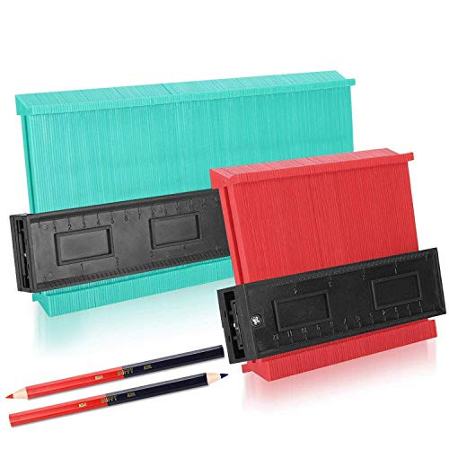 2 Pack Wider Contour Gauge Duplicator Profile Gauge Contour Duplications Gauge Instant Template Outline Gauge for Precisely Copy Irregular Shapes10 Inch Widen and 5 Inch