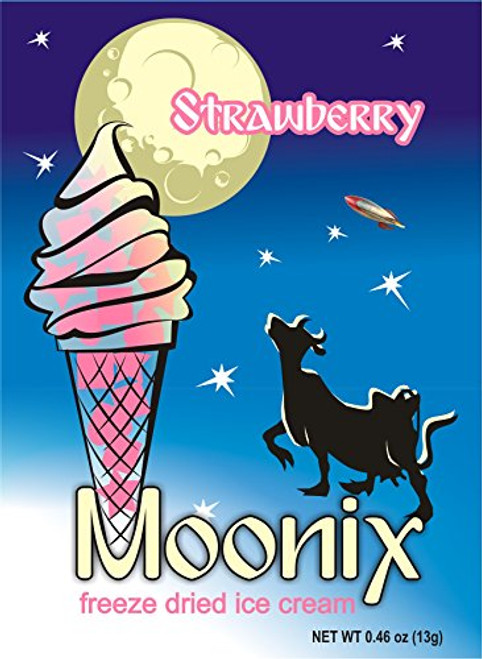 Moonix Freeze Dried Ice Cream 5ct Strawberry Moonix Freeze Dried Ice Cream 5ct Strawberry