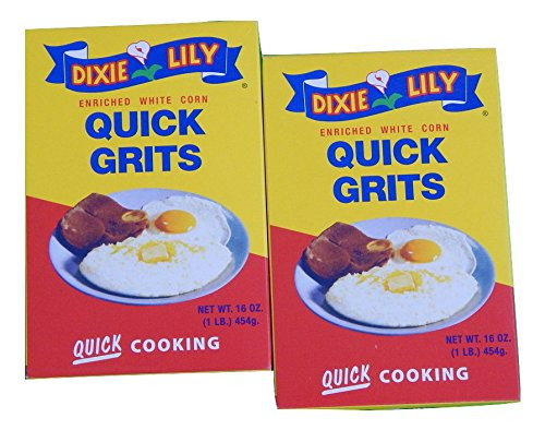 Dixie Lily Enriched White Corn Quick Grits 16Ounce Box Pack of 2 Dixie Lily Enriched White Corn Quick Grits 16Ounce Box Pack of 2
