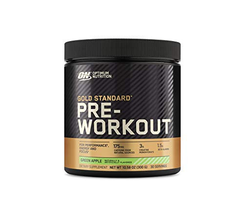 Optimum Nutrition Gold Standard Pre Workout with Creatine BetaAlanine and Caffeine for Energy Flavor Green Apple 30 Servings