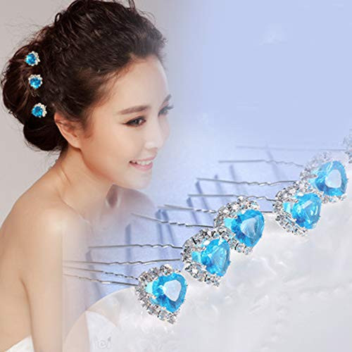 Bestyuan Rhinestone crystal Blue Heart hairpin clip bobby pin barrette trendy bobby pin Headpiece Charm hairpin Wedding Women Hair Accessories Prom Hair Dress 6pcs Bestyuan Rhinestone crystal Blue Heart hairpin clip bobby pin barrette trendy bobby pin Headpiece Charm hairpin Wedding Women Hair Accessories Prom Hair Dress 6pcs