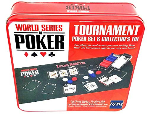 World Series Of Poker Texas Holdem Tournament Poker Set  Collectors Tin Includes Everything for Your Own Texas Hold Em Tournament
