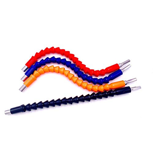 HaQour Flexible Drill Bit Extension Magnetic Hex Soft Shaft Flexible Screwdriver Extension for Connect Drive Shaft Tip Drill Bit Kit Adaptor Set of 4 Multicolors HaQour Flexible Drill Bit Extension Magnetic Hex Soft Shaft Flexible Screwdriver Extension for Connect Drive Shaft Tip Drill Bit Kit Adaptor Set of 4 Multicolors