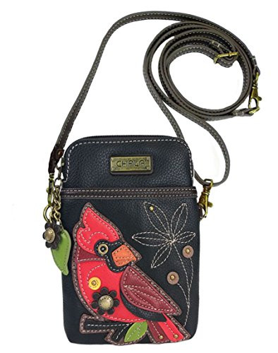 Chala Cardinal Cellphone Crossbody Handbag  Convertible Strap Bird Lover