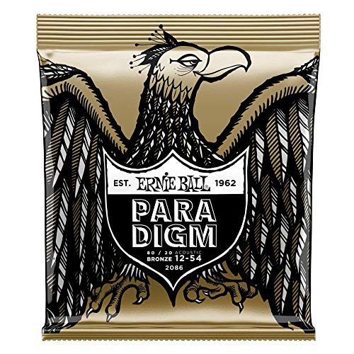 Ernie Ball Paradigm Medium Light 8020 Bronze Acoustic Guitar Strings  1254 Gauge