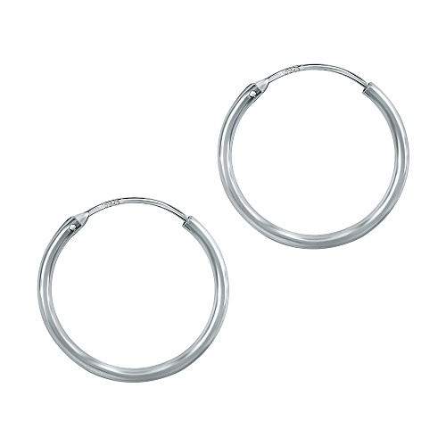 AoedeJ 925 Sterling Silver Small Circle Endless Hoop Earrings Cartilage Earrings Nose Lips for Women and Girls 20mm