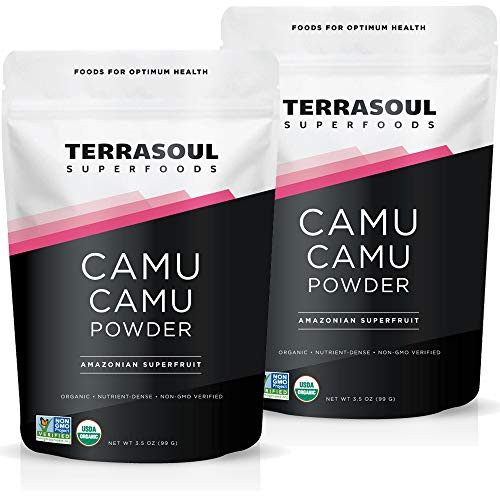 Terrasoul Superfoods Organic Camu Camu Powder 7 Oz 2 Pack  Raw  Vitamin C  Immune Support