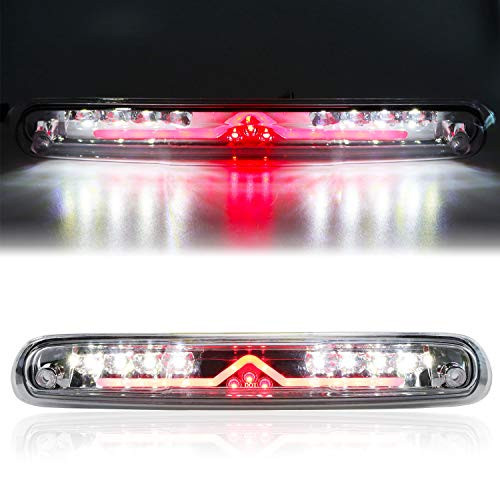 Youxmoto LED 3rd Brake Light High Mount Brake Light Cargo Lamp Waterproof Fit for 20072013 Chevy SilveradoGMC Sierra 1500 2500HD 3500HD 25890530 531066 Chrome Housing Clear Lens