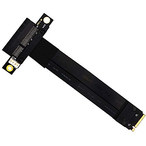 Timack M2 NGFF NVMe Key M to PCIe 30 X4 Extension Cable 180° PCIE Slot