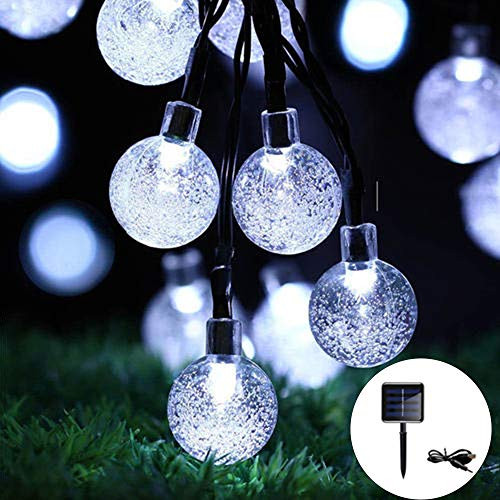 Globe Solar String Lights with USB Charging30LED Solar Garden Lights8 Mode 65M21Ft Outdoor Waterproof Crystal Balls Fairy String Lights for Garden Patio Yard Home Wedding Christmas Cold White Globe Solar String Lights with USB Charging30LED Solar Garden Lights8 Mode 65M21Ft Outdoor Waterproof Crystal Balls Fairy String Lights for Garden Patio Yard Home Wedding Christmas Cold White