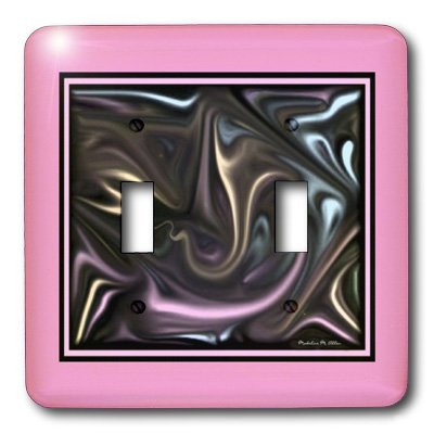 3dRose lsp_7090_2 Pink Liquid Double Toggle Switch Multicolored