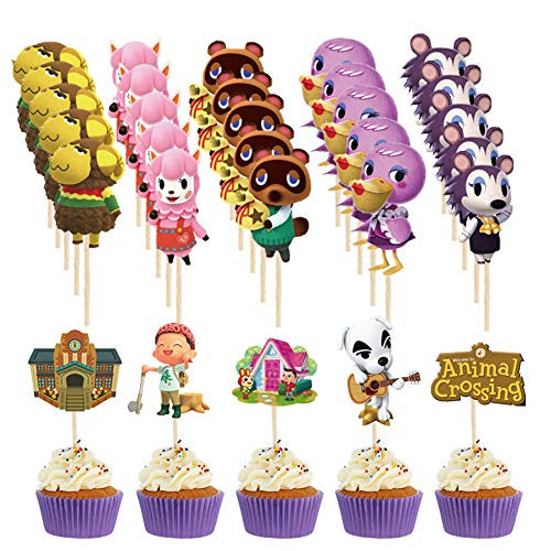 Popular Game Animal Crossing Cupcake Toppers FoodAppetizer Picks for Game Party Cupcake Mini Cake Decorations 12 Style set of 48Pieces Popular Game Animal Crossing Cupcake Toppers FoodAppetizer Picks for Game Party Cupcake Mini Cake Decorations 12 Style set of 48Pieces