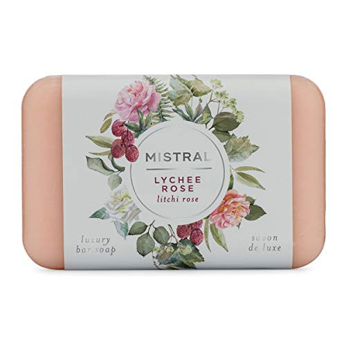 Mistral Triple Milled Bar Soap Lychee Rose 7 oz Mistral Triple Milled Bar Soap Lychee Rose 7 oz