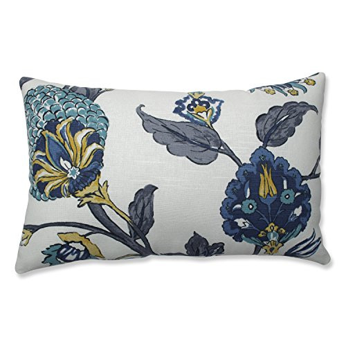 Pillow Perfect Auretta Peacock Throw Pillow Rectangular Grey