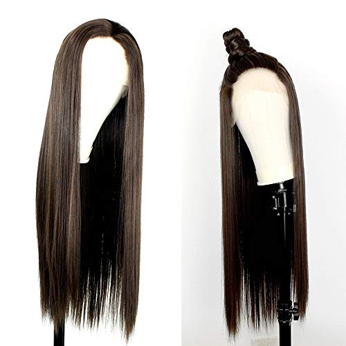Brown Lace Front Wig Long Straight Wigs for Women Natural Looking Synthetic Lace Front Wigs Heat Resistant Fiber Hair Celebrity Wigs Luxury Chocolate Hair Best Lace Front Wigs 24 inch Brown Lace Front Wig Long Straight Wigs for Women Natural Looking Synthetic Lace Front Wigs Heat Resistant Fiber Hair Celebrity Wigs Luxury Chocolate Hair Best Lace Front Wigs 24 inch
