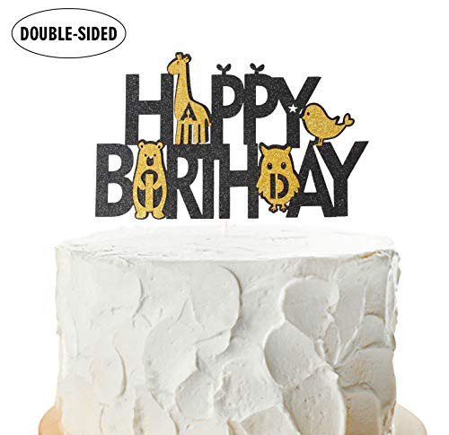 Cute Animals Theme Happy Birthday Cake Topper Wild Animal Zoo Kids Birthday Baby Shower Party Decorations Cute Animals Theme Happy Birthday Cake Topper Wild Animal Zoo Kids Birthday Baby Shower Party Decorations