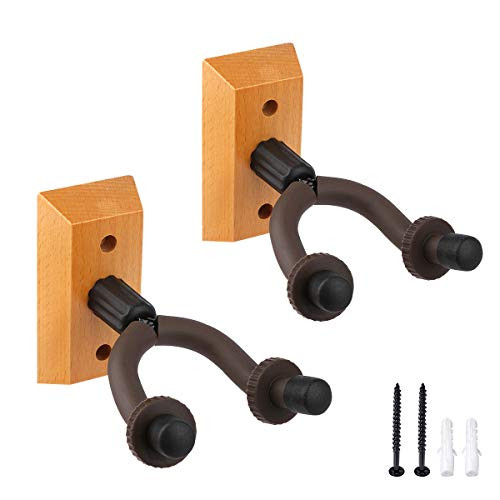 Dreokee Guitar Wall Mount Guitar Hanger for Wall Pack of 2