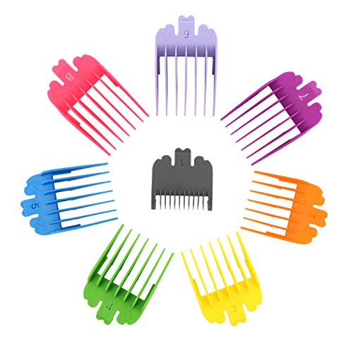 Yebeauty Clipper Guard Guides 8PCS Rainbow Colours Hair Clipper Guide Set Trimmer Attachment Clipper Guide Guard Combs for Haircut Yebeauty Clipper Guard Guides 8PCS Rainbow Colours Hair Clipper Guide Set Trimmer Attachment Clipper Guide Guard Combs for Haircut
