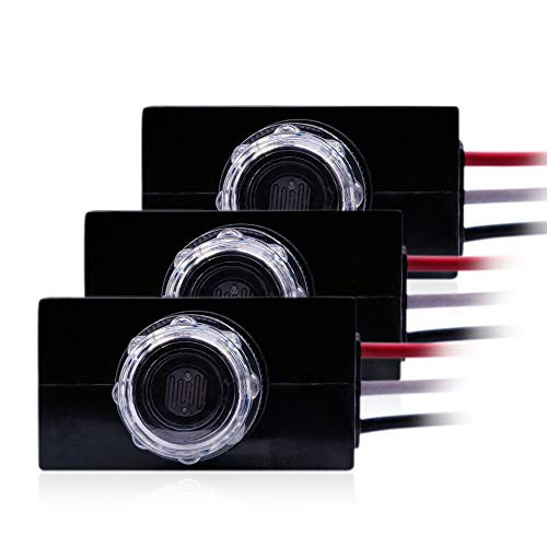 CHISWEAR Outdoor Photoelectric Switch Wirein photocell Button Control Post Eye Light Control with Photocell Light Sensor