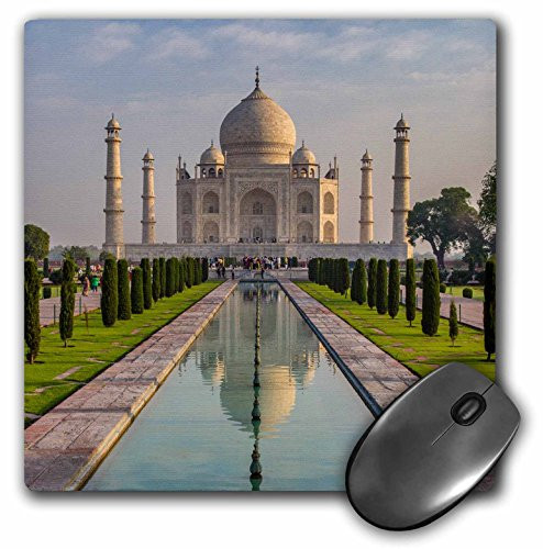 3dRose India - View of The Gardens of The Taj Mahal in Agra Mouse Pad (mp_276792_1)