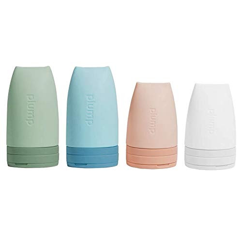 4 Pack Travel Bottles for Toiletries HYCOPROT Cute Silicone Leak Proof Refillable Containers 23oz for Soap Shampoo Conditioner Lotion 2oz3oz Multicolor