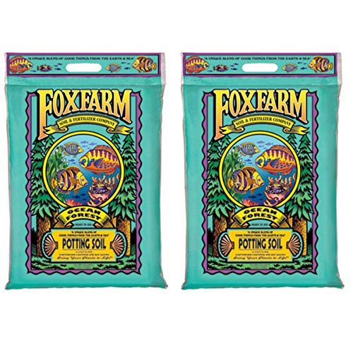 Foxfarm FX14053 Ocean Forest Organic Plant Garden Potting Soil Mix 12 Quarts 119 Lbs 2 Pack