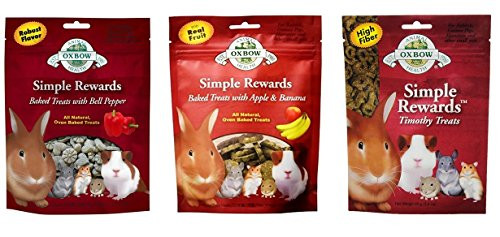 Simple Rewards Small Animal Treats 3 Flavor Variety Bundle 1 Each Baked Apple Banana Baked Bell Pepper Timothy 142 Ounces