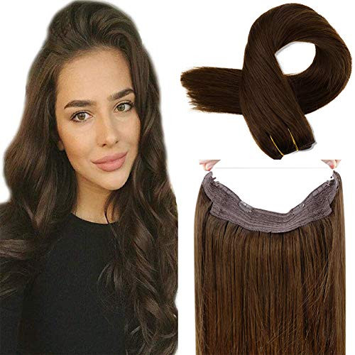 LaaVoo Straight Halo Extensions Human Hair Brown Invisible Wire Secret 12 Color Dark Brown Halo Hair Extensions Real Human Hairpiece Invisible Wire Hair Extensions Remy Hair 11 Inch Width 80g LaaVoo Straight Halo Extensions Human Hair Brown Invisible Wire Secret 12 Color Dark Brown Halo Hair Extensions Real Human Hairpiece Invisible Wire Hair Extensions Remy Hair 11 Inch Width 80g