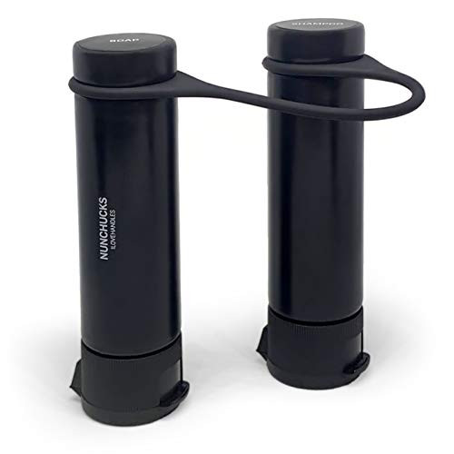 Nunchucks Travel Bottles Leakproof Silicone Refillable TSA Approved Travel Containers Squeezable Tubes for travel gym Toiletry Containers for Shampoo Lotion Soap