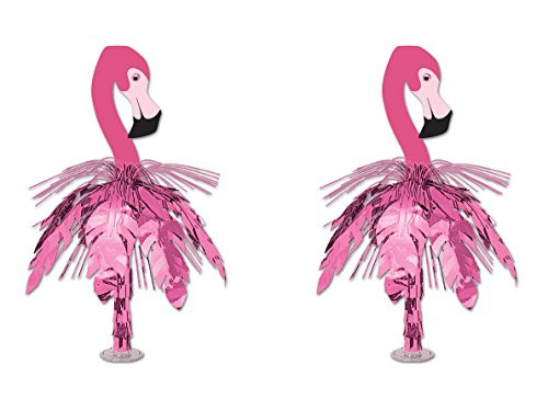 Beistle S54600AZ2, 2 Piece Flamingo Cascade Centerpieces, 24.5''