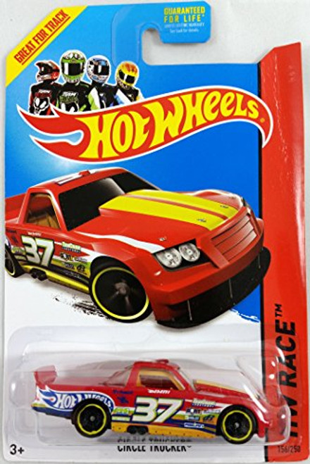 Hot Wheels 2014 Hw Race Thrill Racers Red Circle Trucker 156250